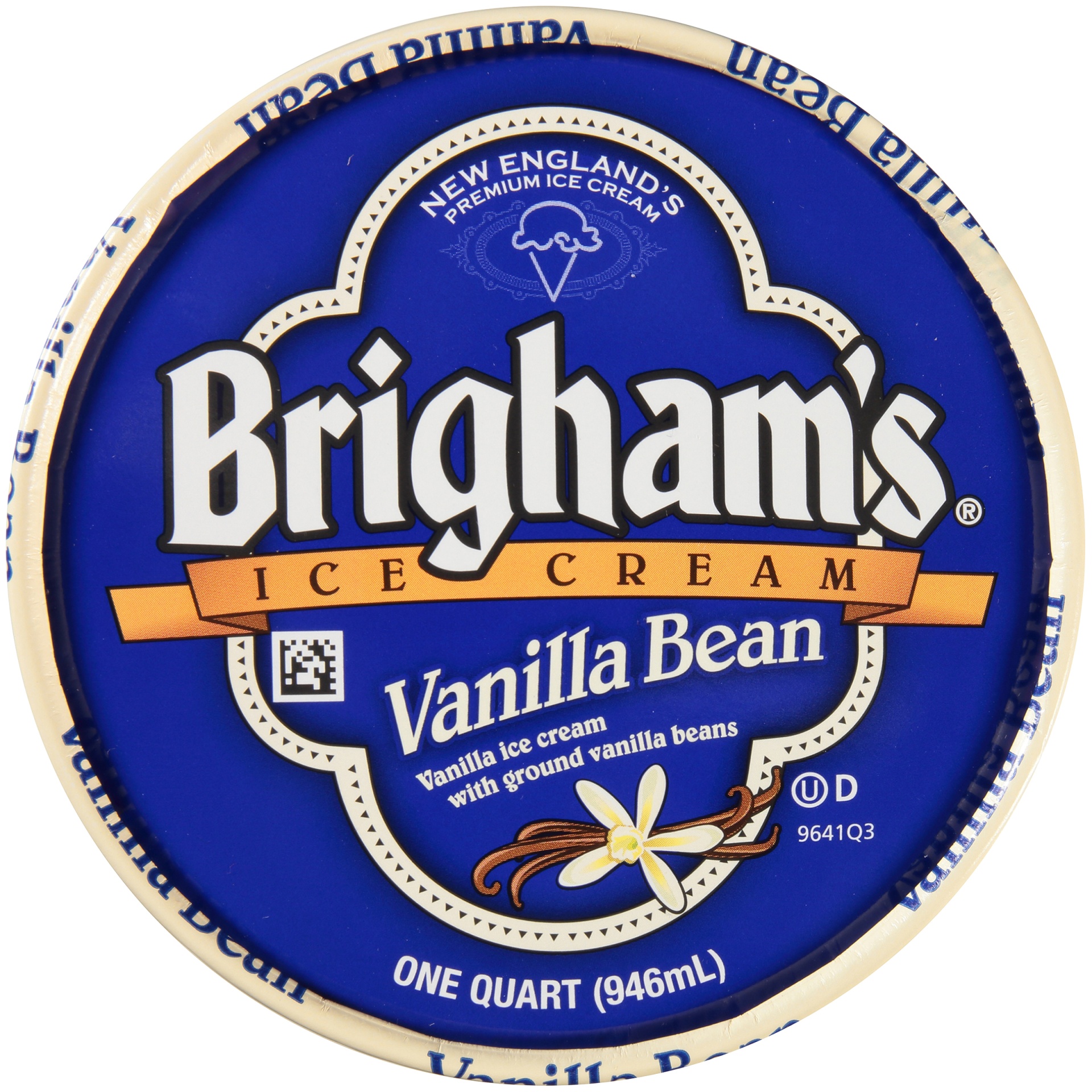 slide 6 of 7, Brigham's Vanilla Bean Ice Cream, 1 qt