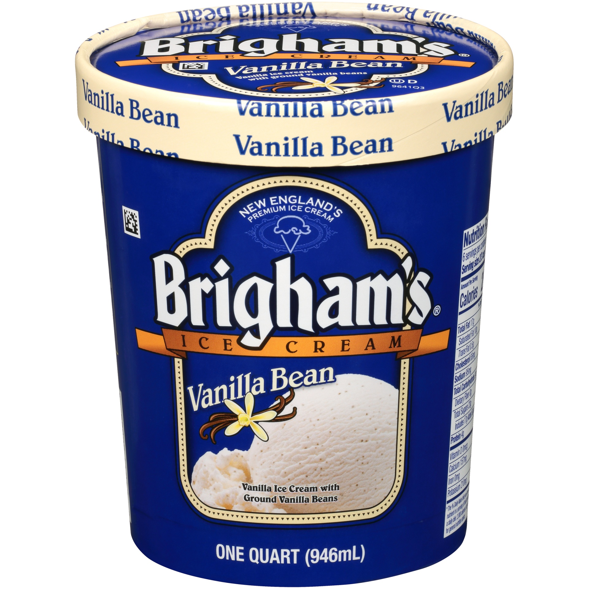 slide 1 of 7, Brigham's Vanilla Bean Ice Cream, 1 qt
