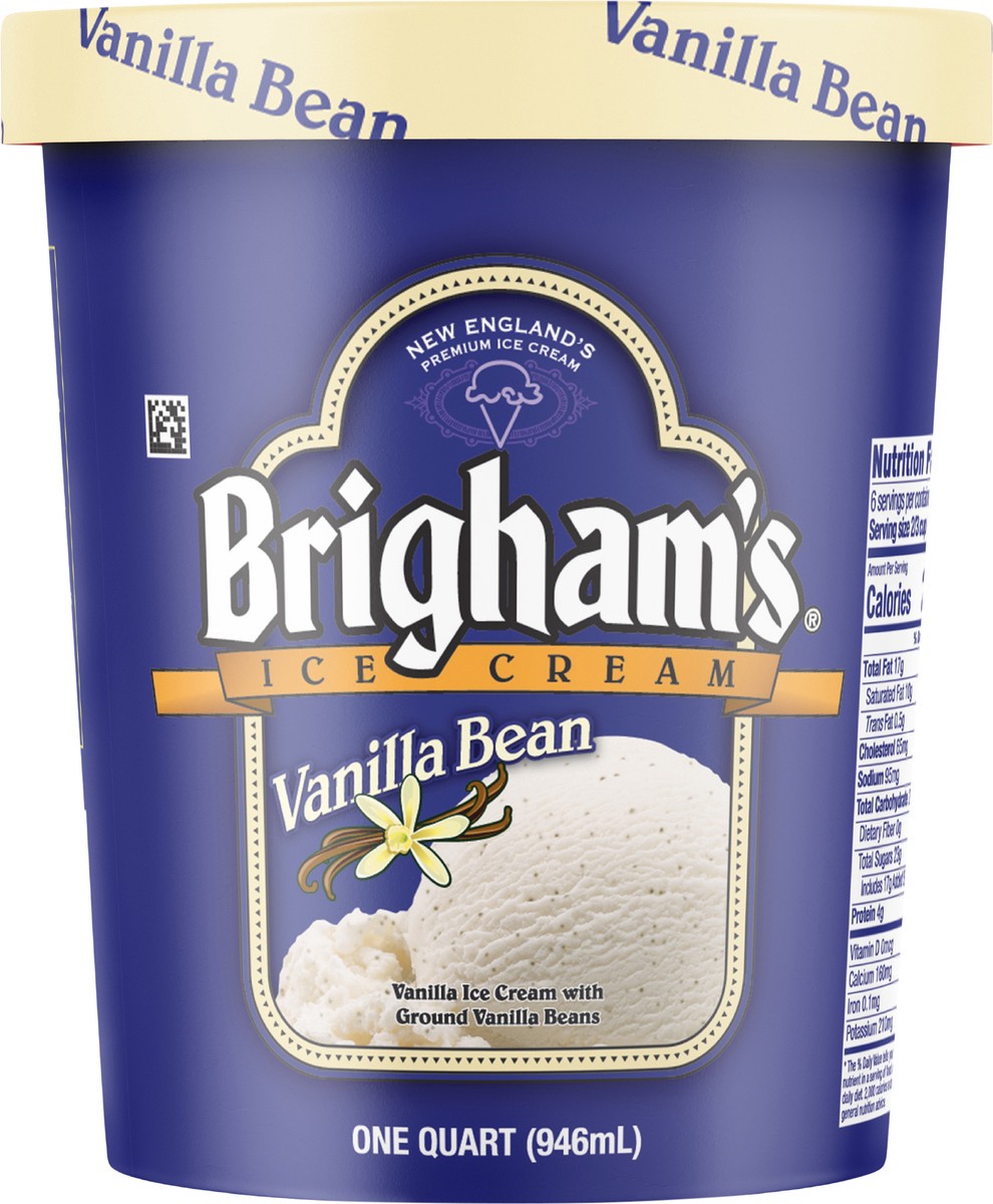 slide 6 of 11, Brigham's Vanilla Bean Ice Cream, 1 Quart, 1 qt