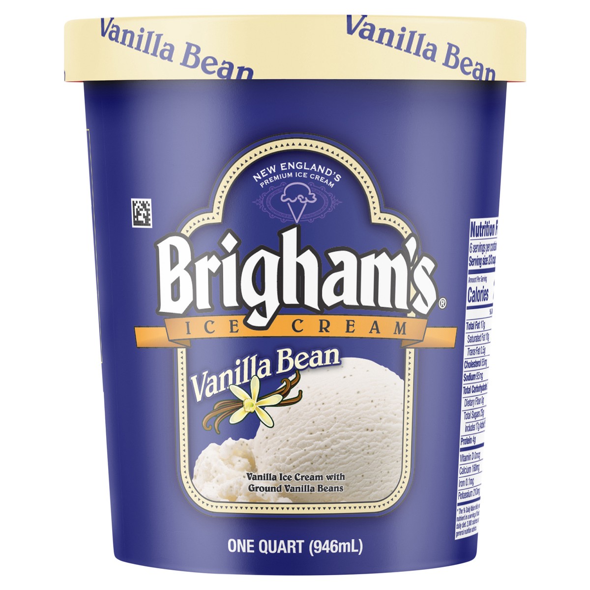 slide 1 of 11, BRIGHAM'S ICE CREAM Brigham's Vanilla Bean Ice Cream, 1 Quart, 1 qt