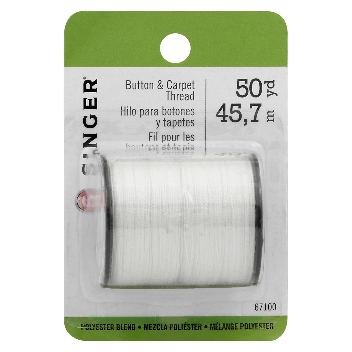 slide 5 of 7, DYNO MERCHANDISE 2489 Button & Carpet White Thread, 1 ct