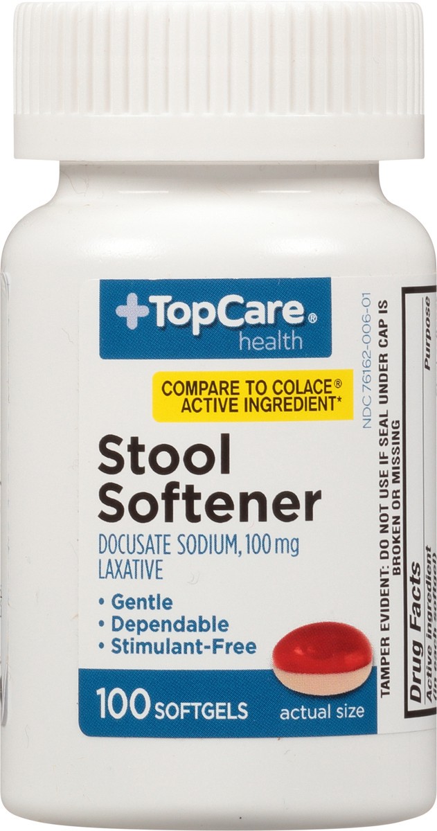 slide 2 of 9, TopCare Stool Softner Softgel, 100 ct