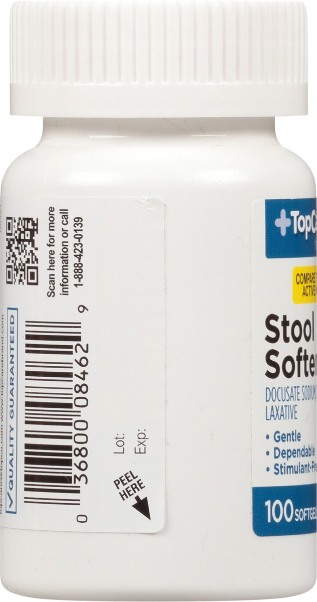 slide 3 of 9, TopCare Stool Softner Softgel, 100 ct