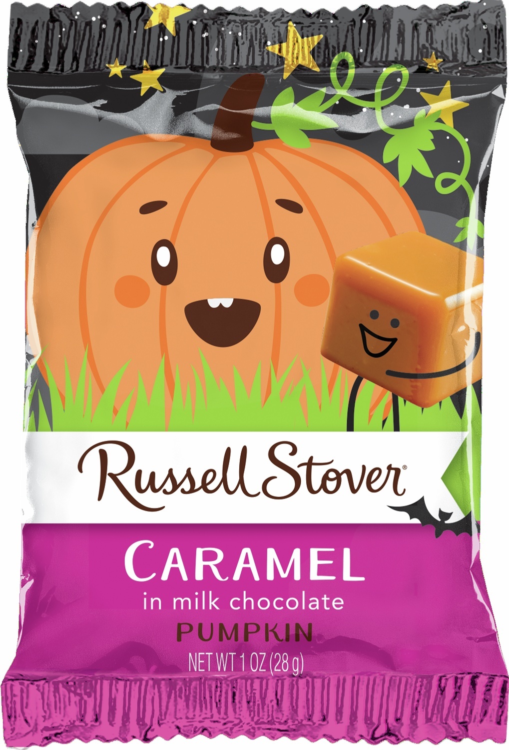 slide 1 of 1, Russell Stover Caramel Milk Chocolate Pumpkin, 1 oz