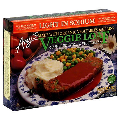 slide 1 of 1, Amy's Low Sodium Organic Vegetable Loaf Meal, 10 oz