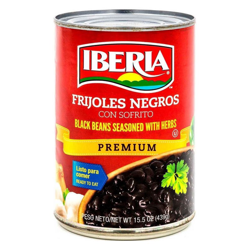 slide 1 of 7, Iberia Black Beans Seasoned with Herbs - 15.5oz, 15.5 oz