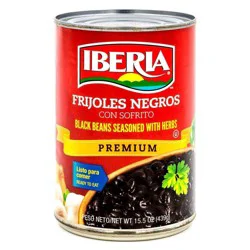 Iberia Premium Black Beans Seasoned with Herbs - 15.5 oz