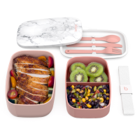 slide 4 of 16, Bentgo Classic - All-in-One Stackable Bento Lunch Box Container - Blush, 1 ct