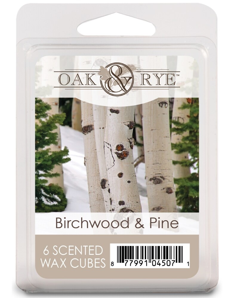 slide 1 of 1, Oak & Rye Birchwood And Pine Wax Cubes - 6 Pack, 6 ct