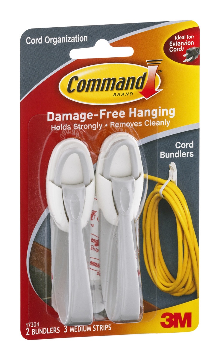 slide 2 of 9, 3M Command Damage-Free Cord Bundlers, 2 ct