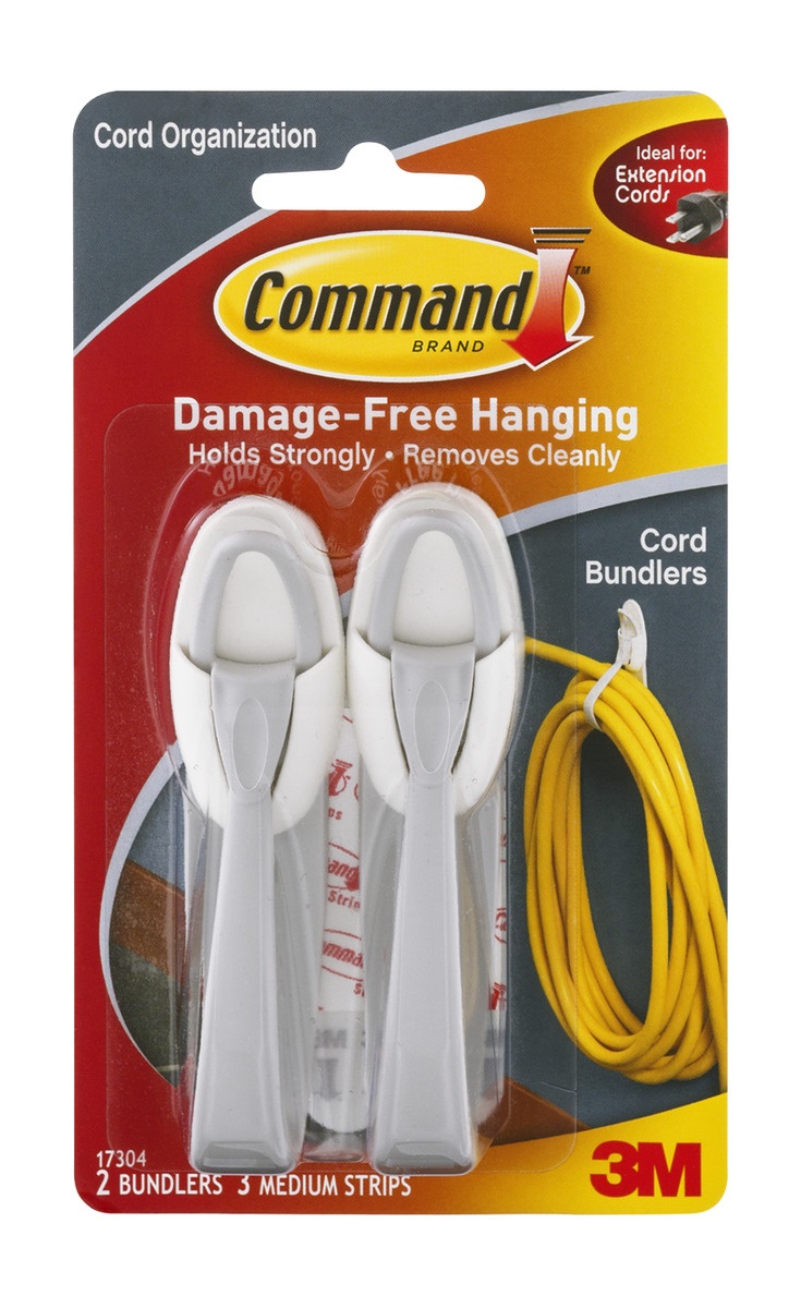 slide 1 of 9, 3M Command Damage-Free Cord Bundlers, 2 ct