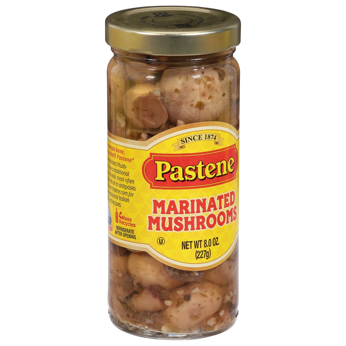 slide 6 of 9, Pastene Marinated Mushrooms 8.0 oz, 8 oz