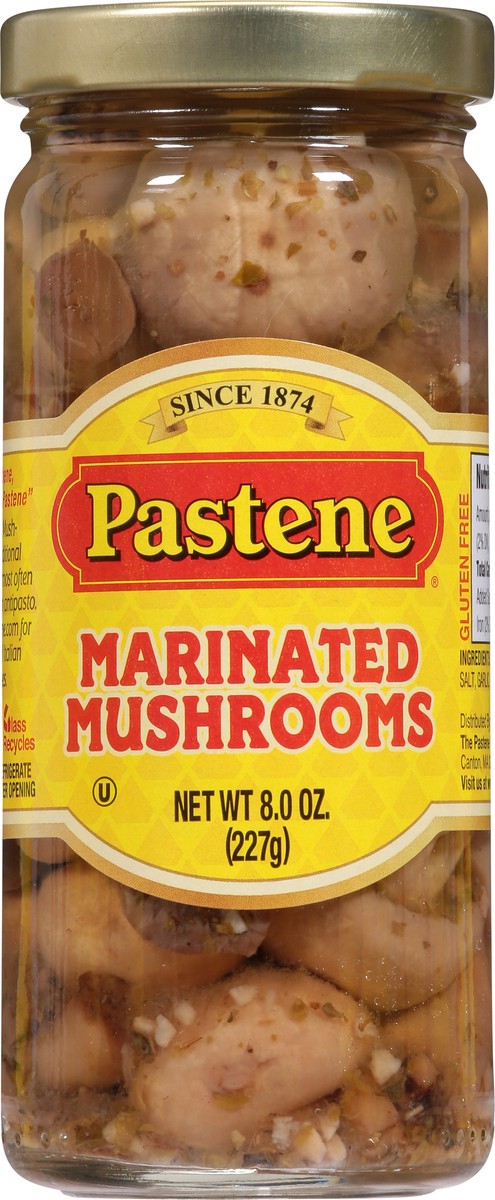 slide 3 of 9, Pastene Marinated Mushrooms 8.0 oz, 8 oz