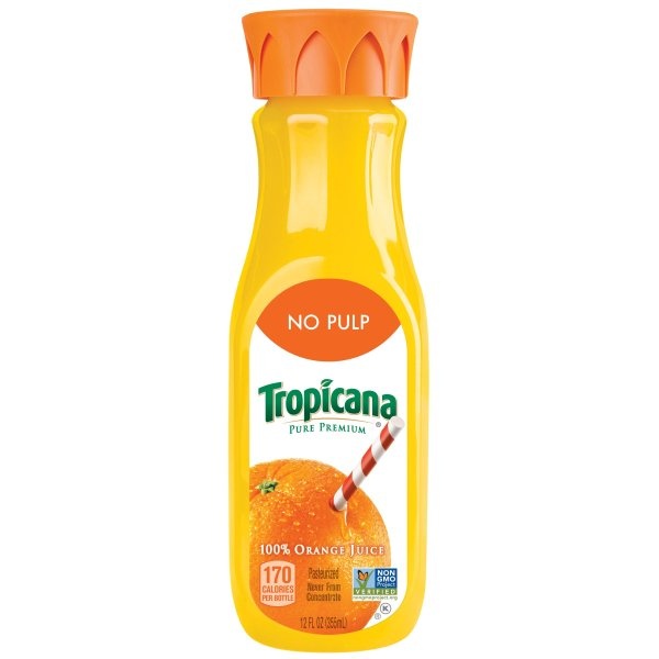 slide 1 of 3, Tropicana Original Pure Premium No Pulp Orange Juice, 12 fl oz