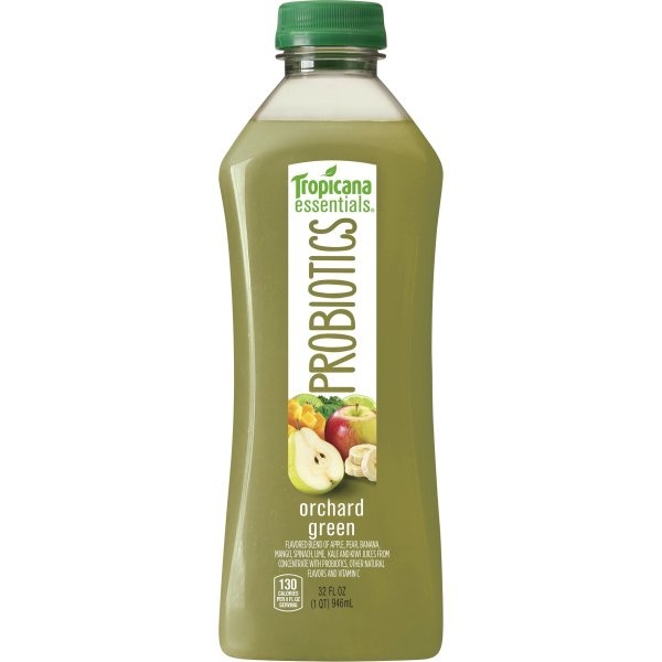 slide 1 of 3, Tropicana Essentials Orchard Green Probiotics Drink, 32 fl oz