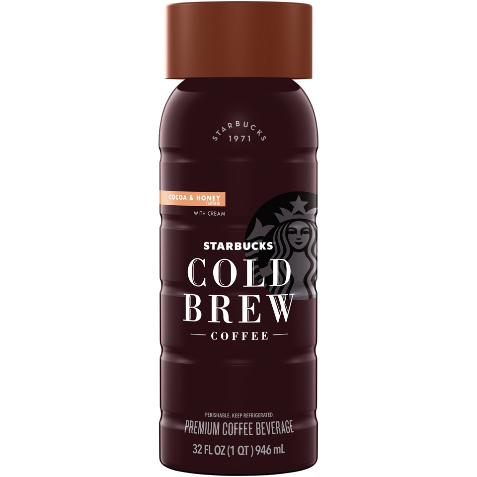 slide 1 of 1, Starbucks Cocoa & Honey Cold Brew Coffee, 32 fl oz