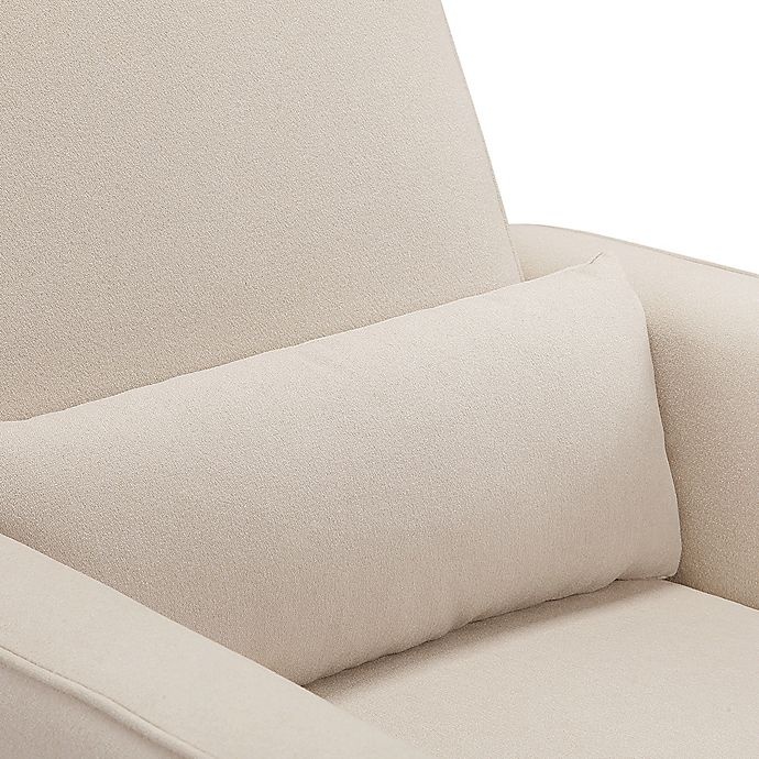 slide 12 of 12, DaVinci Olive Upholstered Swivel Glider with Ottoman - Cream, 1 ct