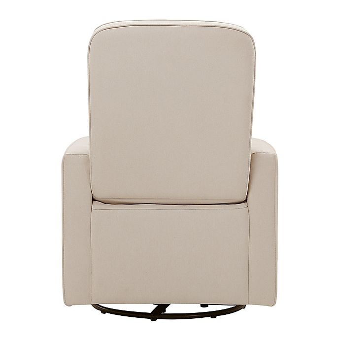 slide 6 of 12, DaVinci Olive Upholstered Swivel Glider with Ottoman - Cream, 1 ct