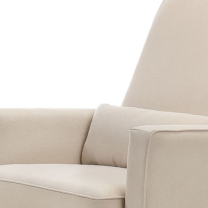 slide 7 of 12, DaVinci Olive Upholstered Swivel Glider with Ottoman - Cream, 1 ct