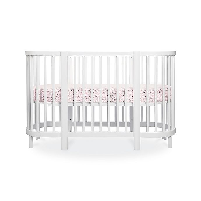 slide 4 of 4, Babyletto In Bloom Oval Crib Sheet - White, 1 ct