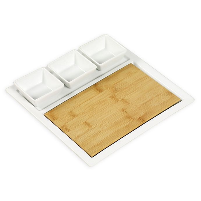 slide 1 of 2, Denmark Artisanal Serving Tray - Off White, 5 ct