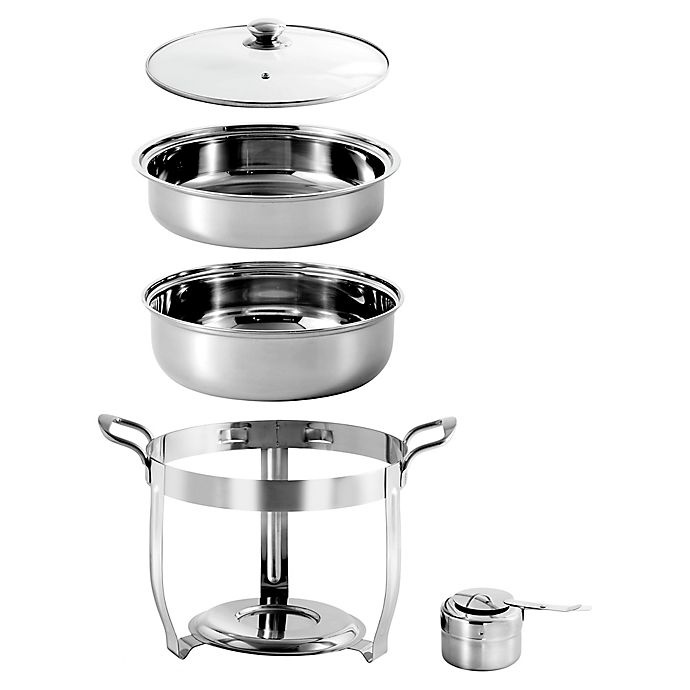 slide 3 of 3, SALT Stainless Steel Chafing Dish, 4 qt