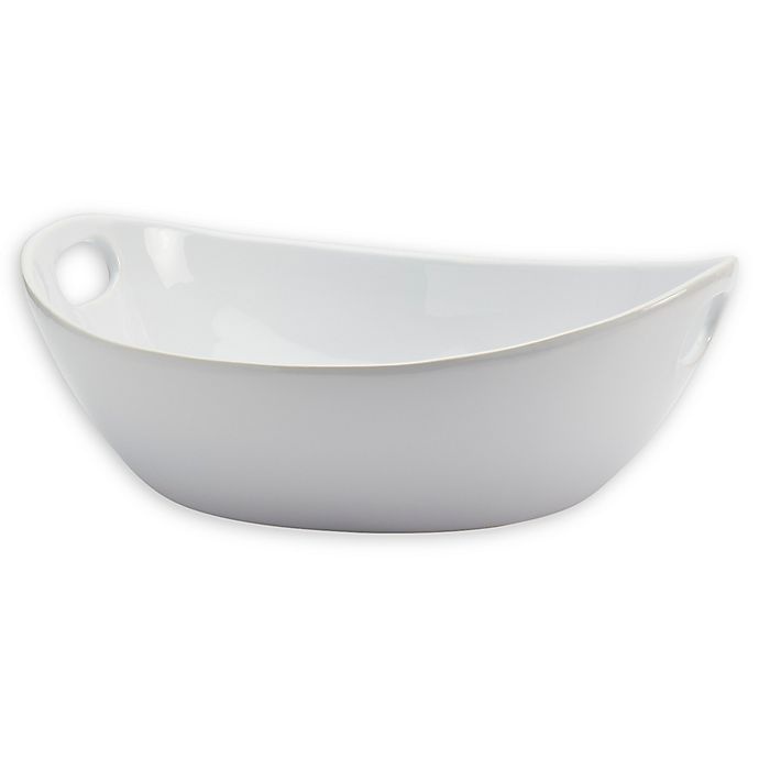 slide 3 of 3, Tabletops Gallery Large Oval Bowl - White, 1 ct