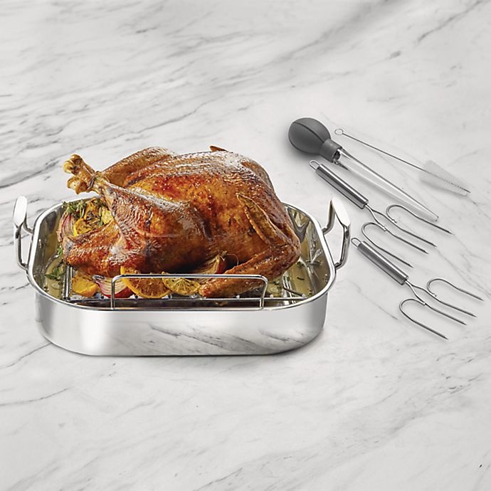 slide 5 of 5, Artisanal Kitchen Supply Stainless Steel Roaster Set, 6 ct