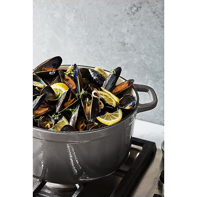 slide 9 of 9, Artisanal Kitchen Supply Enameled Cast Iron Dutch Oven - Grey, 6 qt