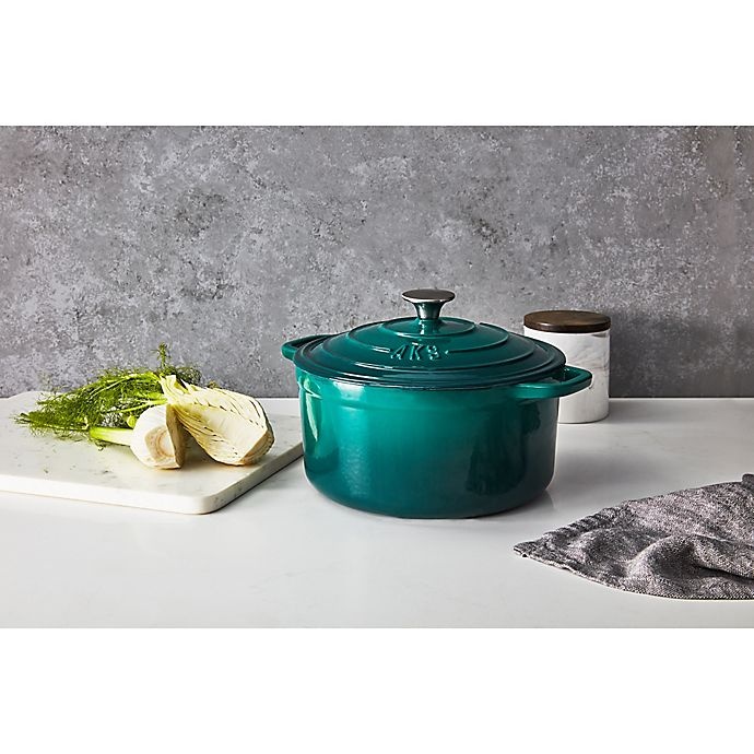 slide 3 of 3, Artisanal Kitchen Supply Enameled Cast Iron Dutch Oven - Spruce, 2 qt