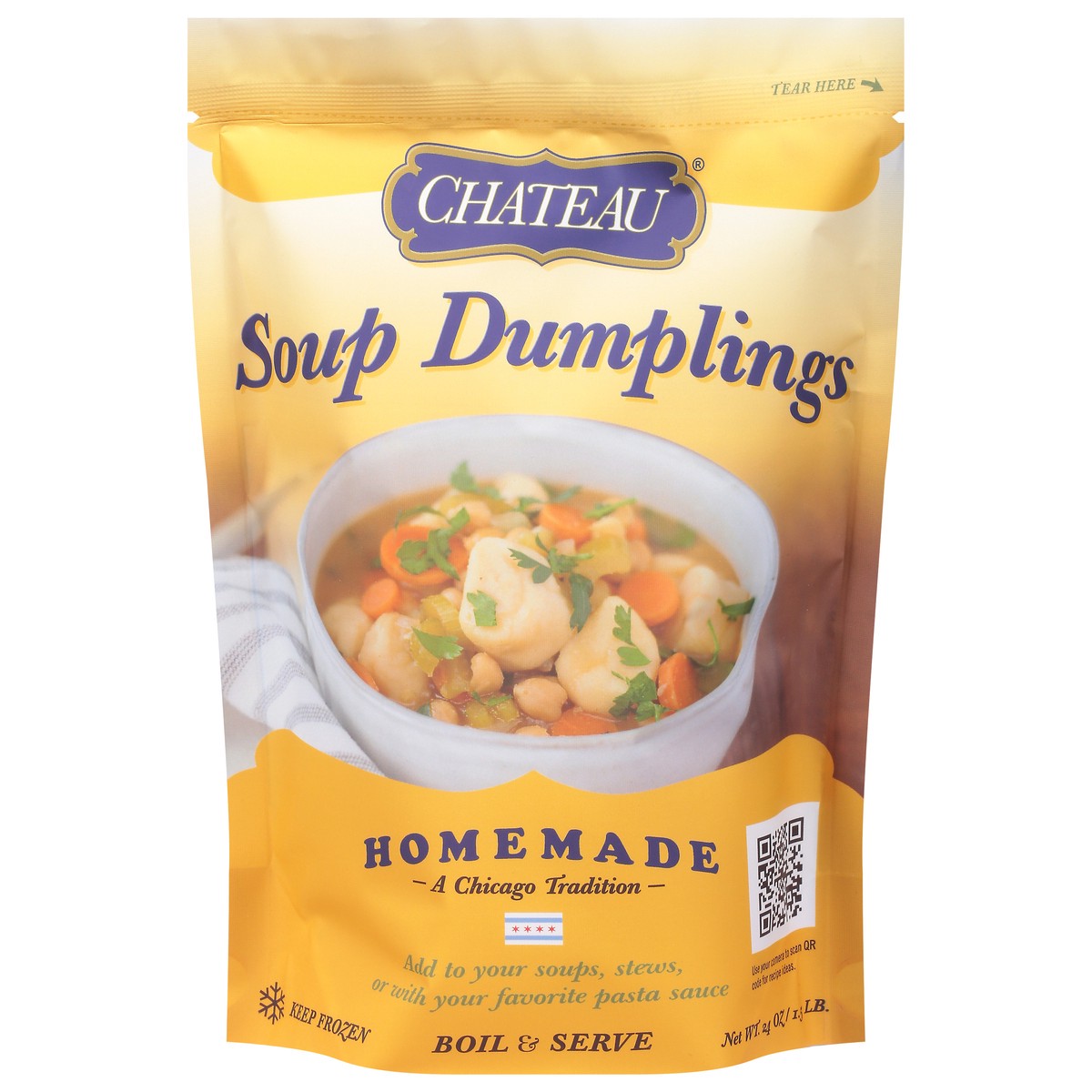 slide 1 of 9, Chateau Homemade Soup Dumplings 24 oz, 24 oz