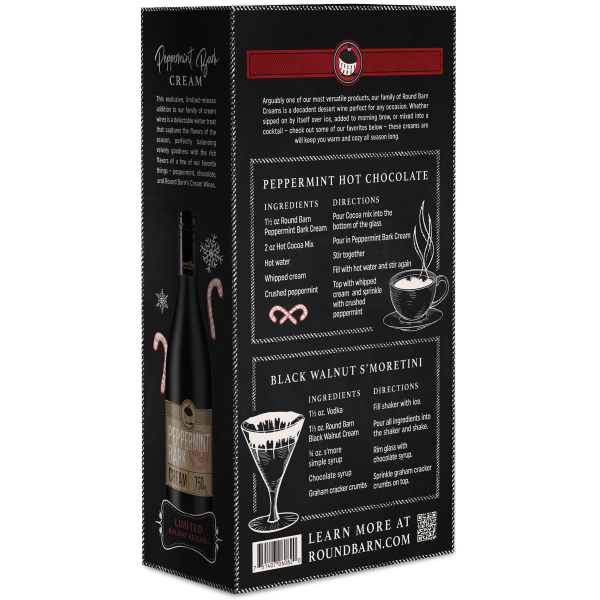 slide 3 of 5, Round Barn Winery Black Walnut Cream Gift Box, 750 ml