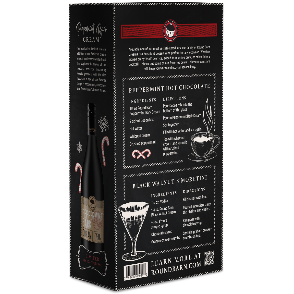 slide 2 of 5, Round Barn Winery Black Walnut Cream Gift Box, 750 ml