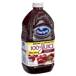 Ocean Spray 100% Juice Cranberry Cherry Juice Blend, 64 fl oz Bottle