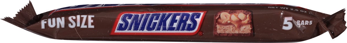 slide 4 of 12, SNICKERS, Milk Chocolate Fun Size Bars, 5 Count, 5 ct