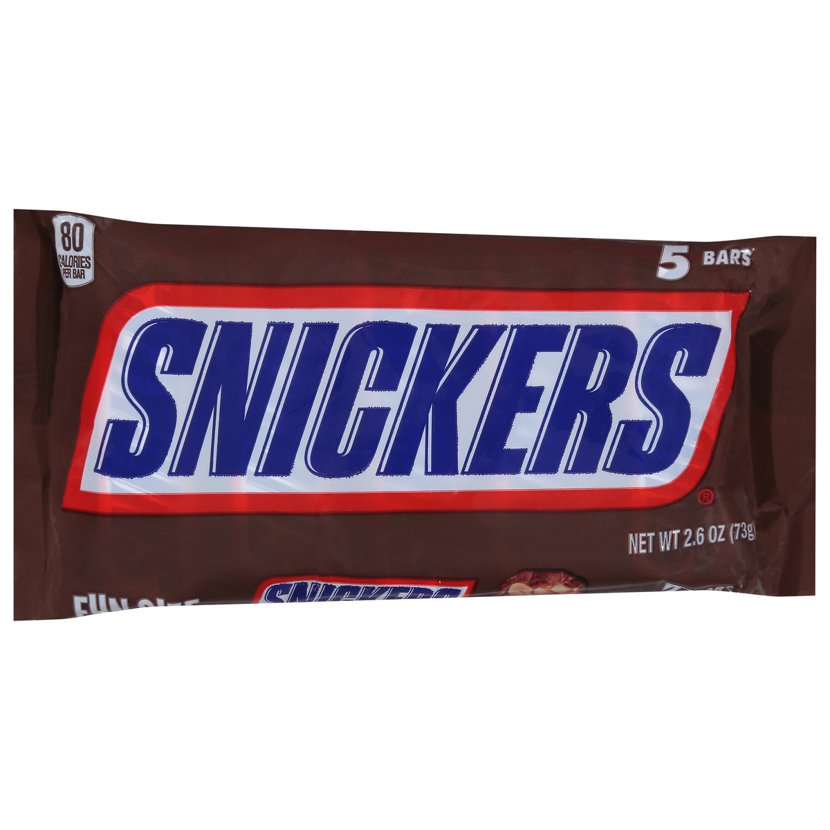 slide 7 of 12, SNICKERS, Milk Chocolate Fun Size Bars, 5 Count, 5 ct