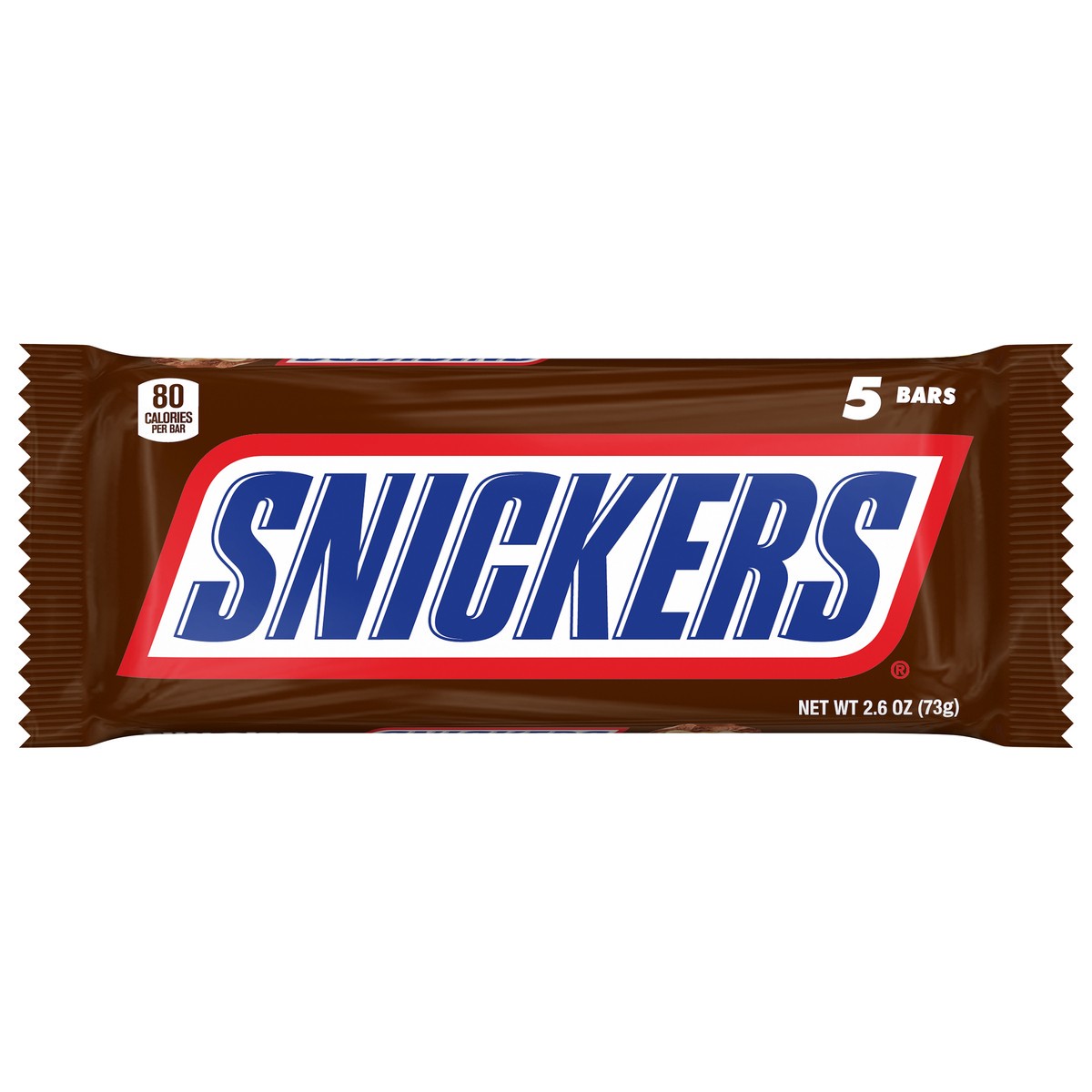 slide 1 of 12, SNICKERS, Milk Chocolate Fun Size Bars, 5 Count, 5 ct