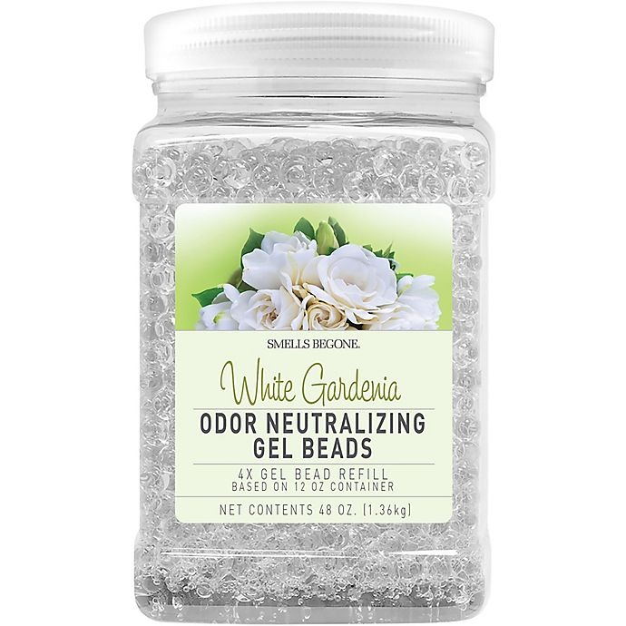 slide 1 of 1, Smells Begone White Gardenia Odor Neutralizing Gel Bead Refill, 48 oz