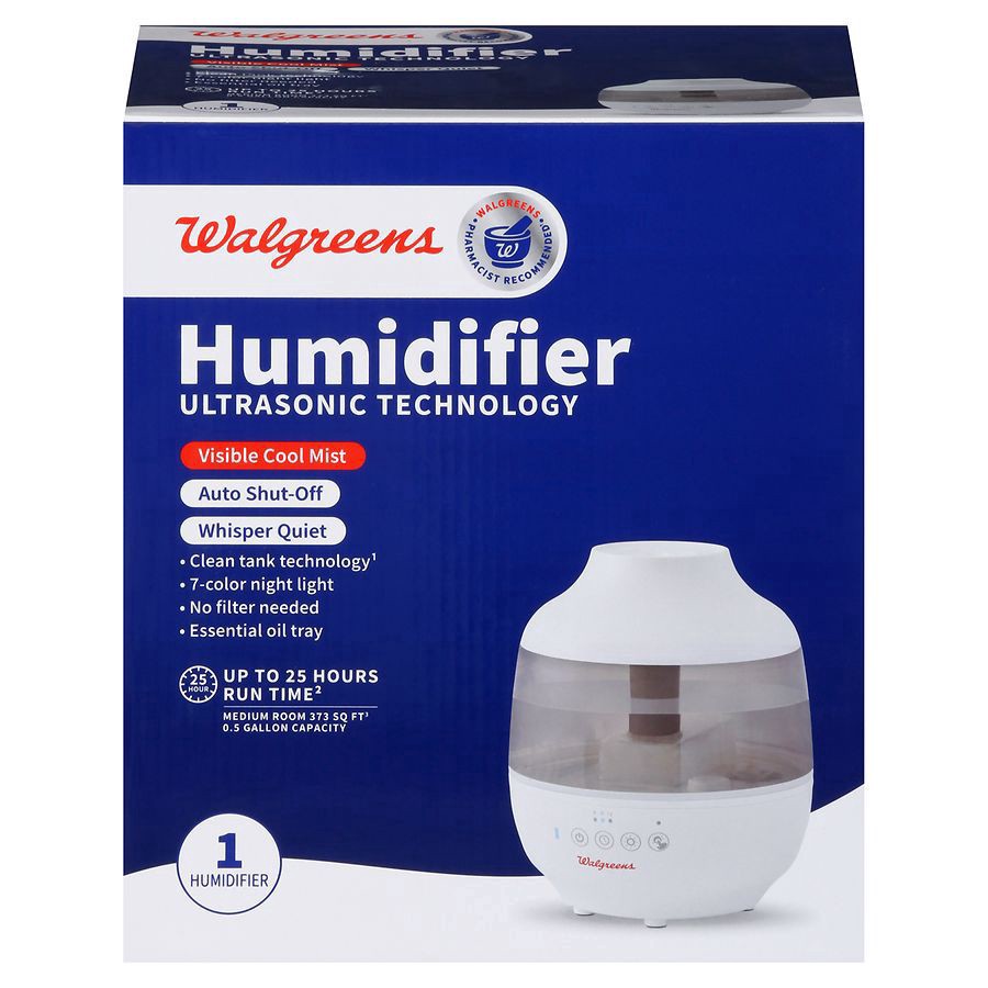 slide 1 of 5, Walgreens Medium Room Ultrasonics Humidifier .5 Gallon, 1 ct