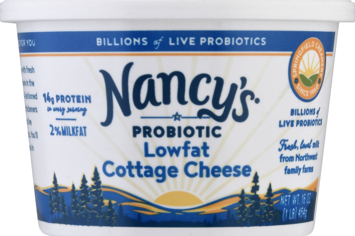 slide 1 of 9, Nancy's Probiotic Lowfat 2% Milkfat Cottage Cheese 16 oz, 16 oz