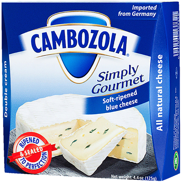 slide 1 of 4, Cambozola Simply Gourmet Soft-ripened Blue Cheese, 4.4 oz