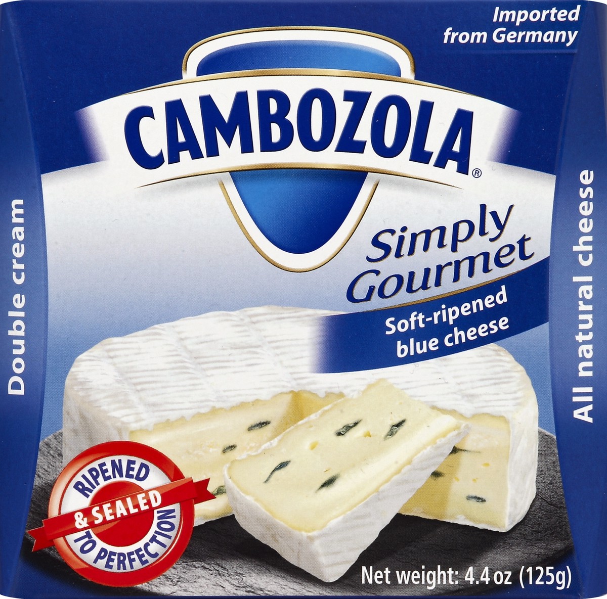 slide 4 of 4, Cambozola Simply Gourmet Soft-ripened Blue Cheese, 4.4 oz