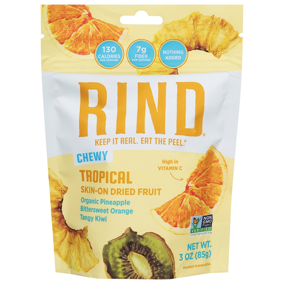 slide 1 of 11, RIND Skin-On Tropical Dried Fruit 3 oz, 3 oz