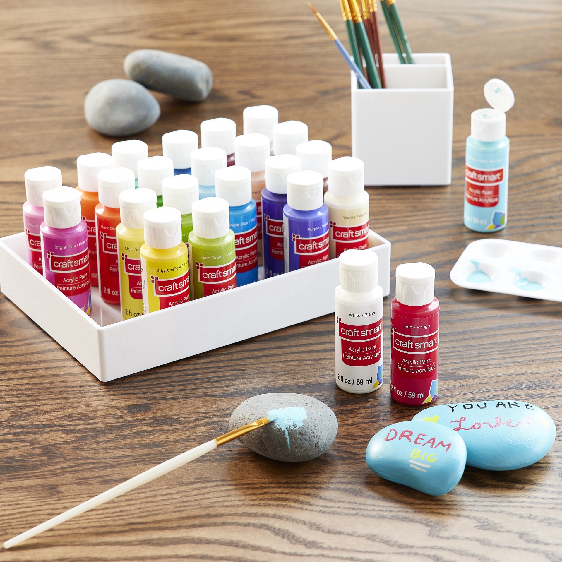 slide 5 of 6, Acrylic Paint 24 Piece Set By Craft Smart, 24 ct