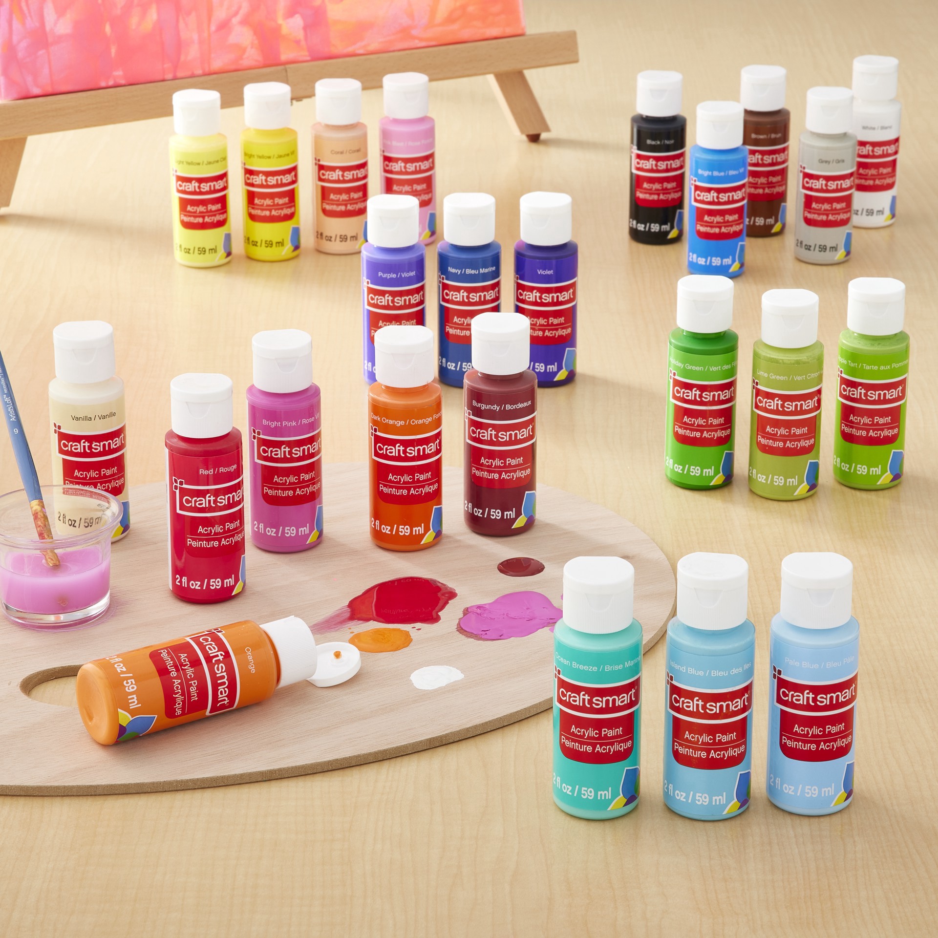 slide 2 of 6, Acrylic Paint 24 Piece Set By Craft Smart, 24 ct