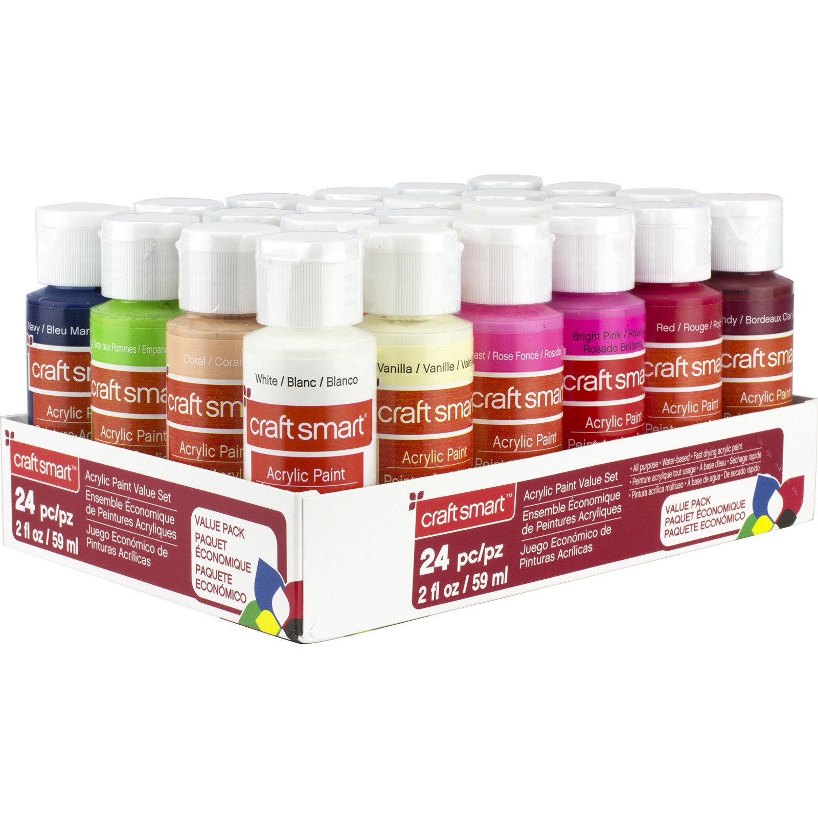 slide 4 of 6, Acrylic Paint 24 Piece Set By Craft Smart, 24 ct