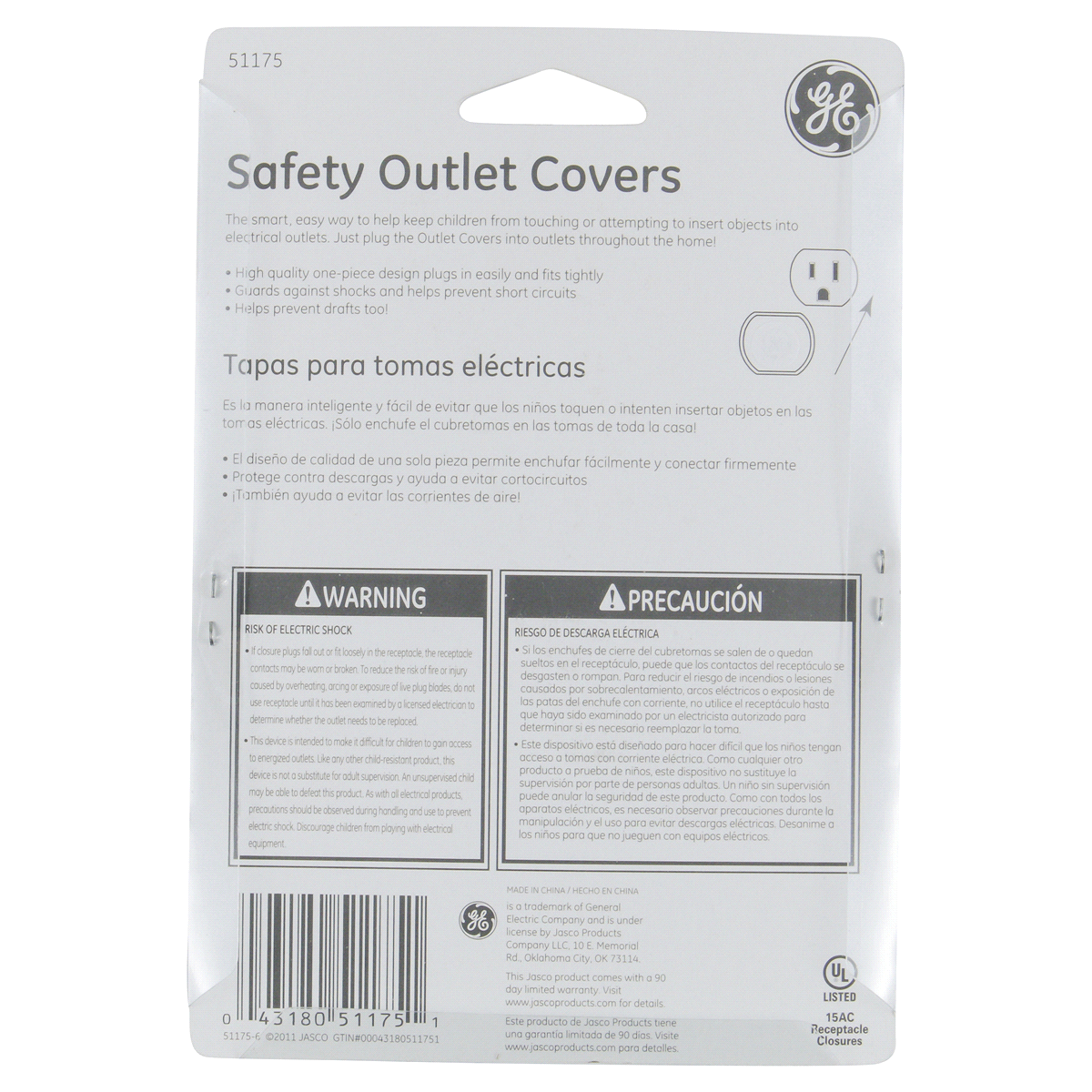 slide 2 of 2, GE Outlet Safety Covers, Clear, 30 ct
