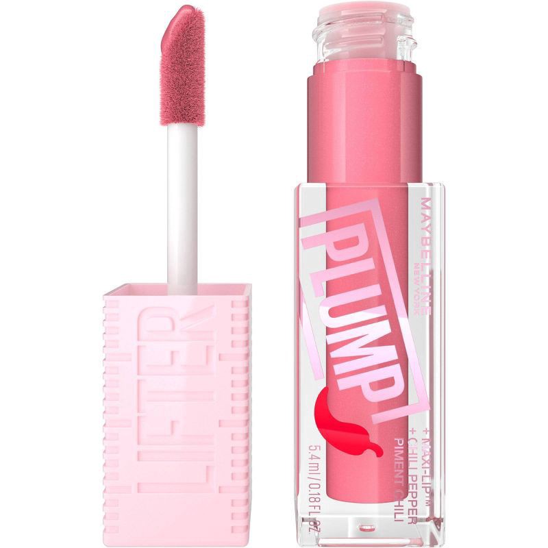slide 1 of 6, Maybelline Lifter Gloss Lifter Plump Lip Plumping Gloss, Blush Blaze, 0.18 fl oz