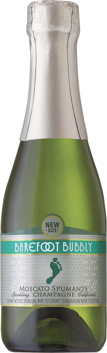 slide 3 of 3, Barefoot Moscato Spumante, Champagne, California, 187 ml