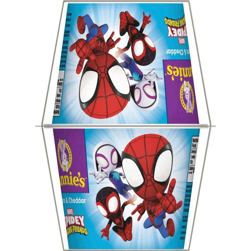 slide 11 of 22, Annie's Marvel Spidey and His Amazing Friends Macaroni and Cheese, Microwavable Pasta and Cheddar, 4 Cups, 7.48 oz, 4 ct